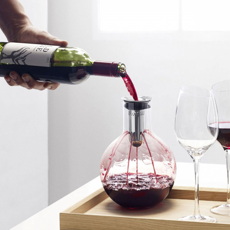 Carafe a Decanter Vin,Décanteur Vin Design avec Accessoires pour