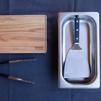 Coffret pince spatule planche à découper eno - The Gastronomie House Lyon