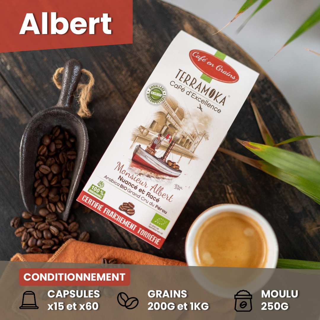 Café Bio moulu 250g Arabica du Pérou - Monsieur Albert